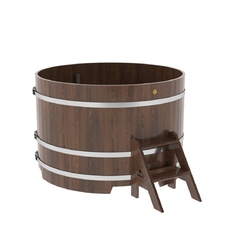 BentWood овальная из дуба (D=1,50 м.), h=1 м. Мореная Премиум купель фото