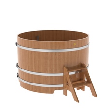 BentWood круглая из дуба (D=1,50 м.), h=1 м. Натуральная Премиум купель фото